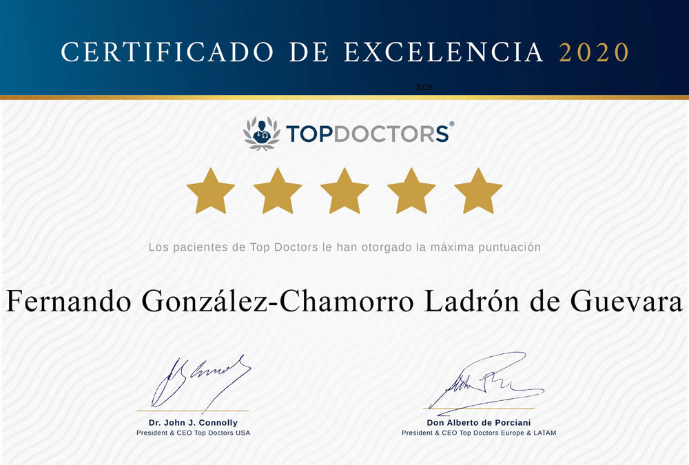 Fernando González-Chamorro, certificado en excelencia por Top Doctors